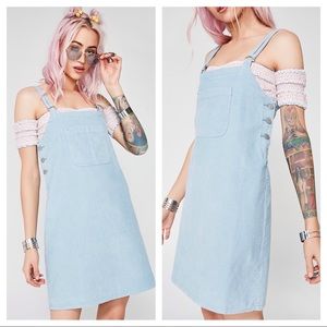 Twiin Cord Pinnie Dress NWOT